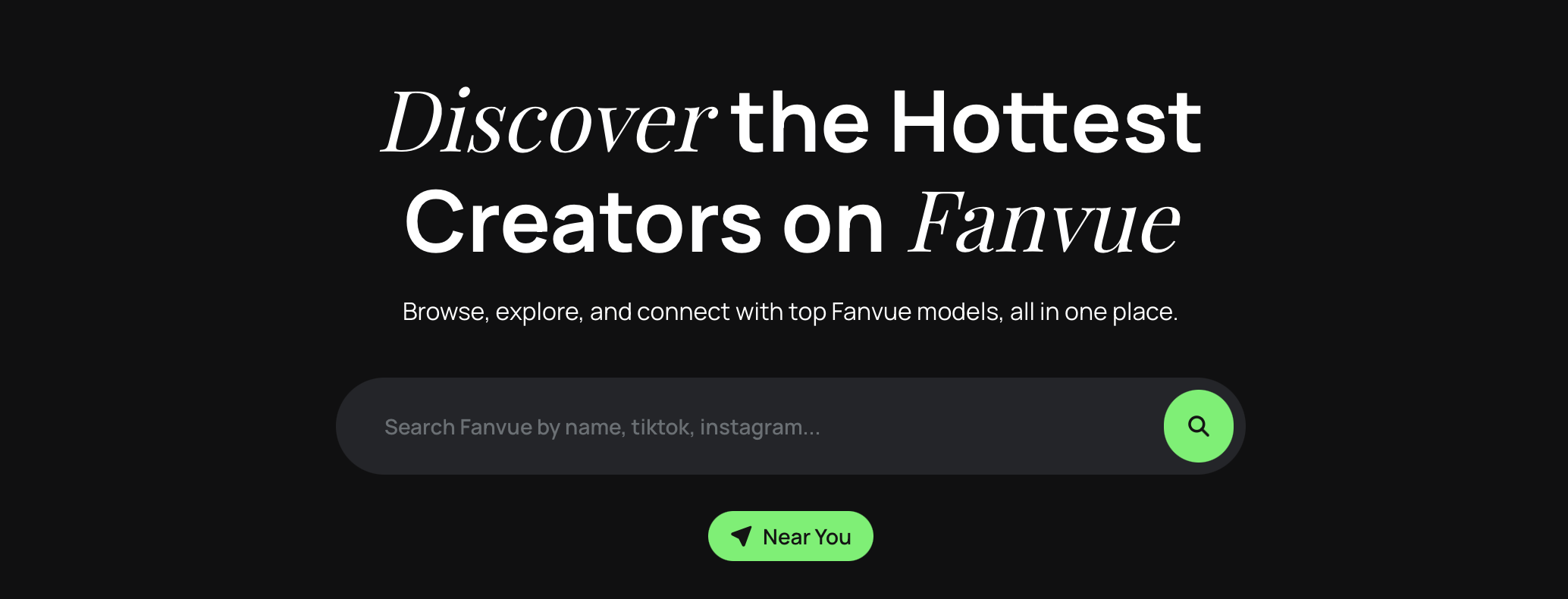 Search Fanvue Accounts — Fanvue Finder #1 | Fansvex.com